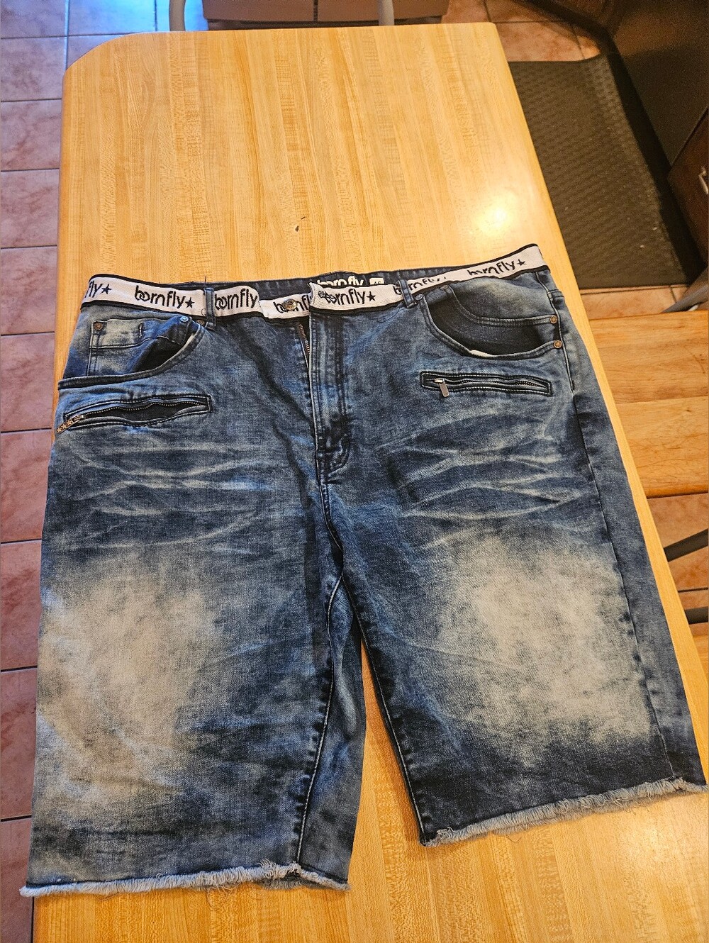 Born Fly Denim Shorts Size 46
